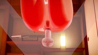 Mio Katou masturbates, squirts and gets creampied - 3D Hentai - 9 image