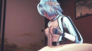 Genshin Impact Hentai 3D - Eula Cunnilingus And Boowjob - Japanese Asian Manga anime game porn - 8 image