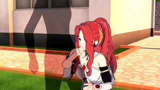 While She Doing job Fucked by Invisible Boyfrend in public - 1 image