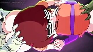 2 girls fucked by 5 big cocked dick monsters