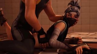 3D Compilation Fortnite Blowjob Cowgirl Deepthroat Dick Ride Doggystyle Fuck Uncensored Hentai - 9 image