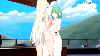 Hikage, Katsuragi and Yomi intense lesbian play. - Senran Kagura Hentai - 7 image