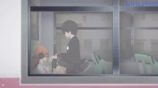 Futaba Sakura and Ann Takamaki and Ren Amamiya intense sex. - Persona 5 Hentai