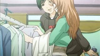 Hentai - Fucking my Step Mom in the Store Fitting Room [Uncensored] [Subtitled]