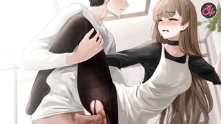 Hentai uncensored took my step-sister's virginity in pantyhose. - 7 image