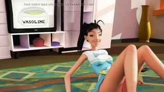 3DGSPOT - Horny Cheerleader Masturbates Her Tiny Pussy And Gets Two Orgams! 3D ANIMATION! - 7 image