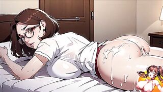 Milfa, Who Like Big Dildos in Her Asshole Got Huge Cum Facial on Glasses - 10 image