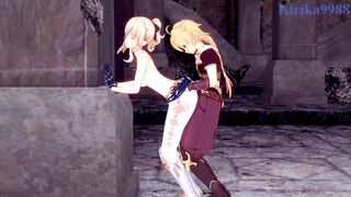 Lumine and Jean Gunnhildr and Aether intense sex. - Genshin Impact Hentai - 8 image