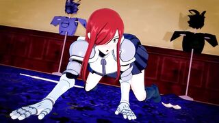 Erza fucked by Futa Milliana via magic (Fairy Tail hentai) - 3 image