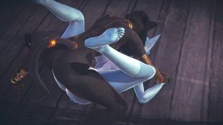 Furry Hentai Pokemon - Glaceon Hardsex with Anubis the dog - Japanese Asian Manga Anime Film Game Porn - 3 image