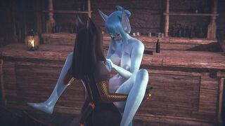Furry Hentai Pokemon - Glaceon Hardsex with Anubis the dog - Japanese Asian Manga Anime Film Game Porn - 5 image