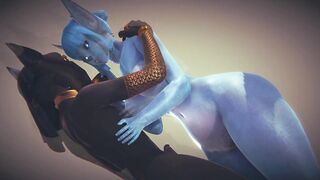 Furry Hentai Pokemon - Glaceon Hardsex with Anubis the dog - Japanese Asian Manga Anime Film Game Porn - 9 image