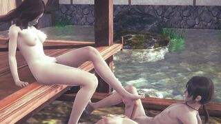 Demon Slayer Hentai - Nezuko and Shinobu Threesome - Japanese Asian Manga Anime Film Game Porn - 2 image