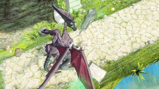 Petite Blonde Elf Fucked by Big Cock Winged Monster - 2 image