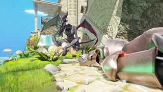 Petite Blonde Elf Fucked by Big Cock Winged Monster - 4 image