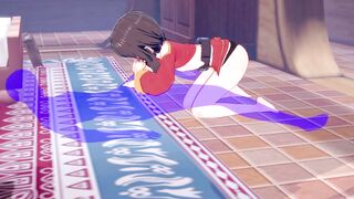 KonoSuba Hentai - Megumin blowjob and cum in her mouth - Japanese Asian Manga anime game porn - 10 image