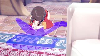 KonoSuba Hentai - Megumin blowjob and cum in her mouth - Japanese Asian Manga anime game porn - 9 image