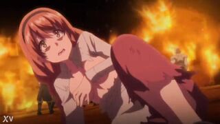 [Hentai] Village girl fucked hard in front of the villagers eyes - 4 image