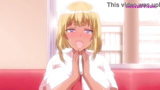 Slut Blonde Hard Blowjob In The Bus // HENTAI - 4 image