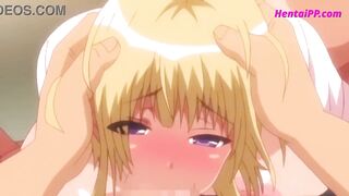 Slut Blonde Hard Blowjob In The Bus // HENTAI - 7 image