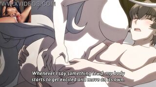 The kitsune satisfies her master [uncensored busty hentai with English subtitles] - 7 image