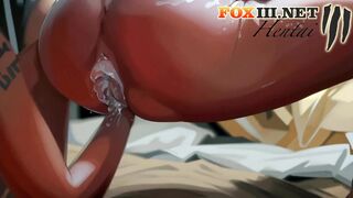 Anime Hentai male anal fisting by cute girl - 9 image
