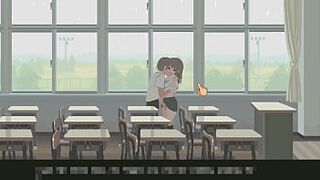 Cute 18 college lady in 6th month for you and me new hentai game - 1 image