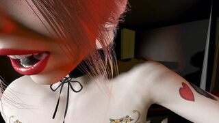 3D 4K Super Sexy MILF Adele with Hot Tattoo Teasing the Big Black Cock - 8 image