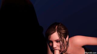 3D Porn Anime Hentai Busty Brunette Girl Mouth Fucking TEASER - 4 image