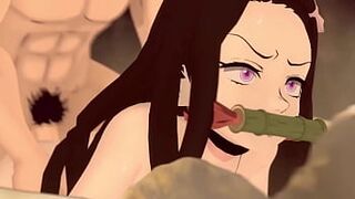 Kimetsu No Yaiba ( HENTAI ) Fuck Nezuko Anal - Uncensored 3D - 1 image