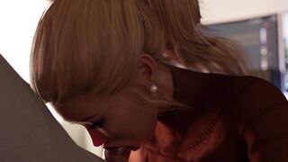 Hot MILF Suck The Big Cock of Stepson While Playing Video Games - ULTRA Realistic 3D Blowjob - 4 image