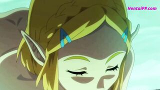 Zelda Elf Blonde Girl Quick Blowjob In Pool - HENTAI Uncensored - 5 image