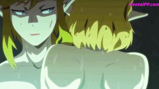 Zelda Elf Blonde Girl Quick Blowjob In Pool - HENTAI Uncensored - 7 image