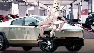 Car Sex with Secretary In the Parking Lot Cartoon - 8 image