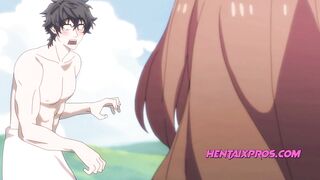 Horny brunette with beautiful tits takes young boy so satisfy her needs | Parody - 2 image