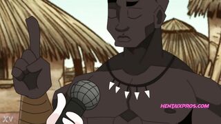 Reporter visits the big dick tribe in Africa - UNCENSORED Cartoon - 3 image