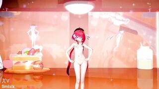 Honkai Impact Griseo Undress Dance Hentai Song Melancholic Sport Top Small Tits Girl MMD 3D Red Hair (CLIP) - 5 image