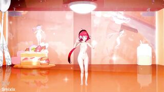 Honkai Impact Griseo Undress Dance Hentai Song Melancholic Sport Top Small Tits Girl MMD 3D Red Hair (CLIP) - 6 image