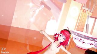 Honkai Impact Griseo Undress Dance Hentai Song Melancholic Sport Top Small Tits Girl MMD 3D Red Hair (CLIP) - 7 image