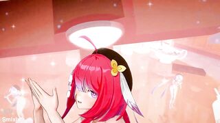 Honkai Impact Griseo Undress Dance Hentai Song Melancholic Sport Top Small Tits Girl MMD 3D Red Hair (CLIP) - 8 image
