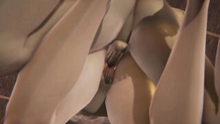 3D Hentai Two DICKS Tsunade sucks - 8 image