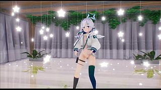 Amane Kanata Hentai Hololive Undress Sex Dance Mmd 3D Dark Green Star - 1 image