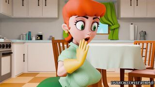 Fucking Dexter's Mom's Ass While Cleaning - 3 image