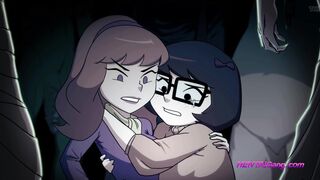 (4K) Mystery Bang - Velma & Daphne Encounter Horny Monster Cocks - ULTRA HD Bukkake Group Sex Parody - 5 image