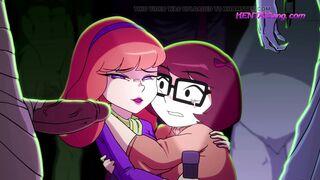 (4K) Mystery Bang - Velma & Daphne Encounter Horny Monster Cocks - ULTRA HD Bukkake Group Sex Parody - 6 image