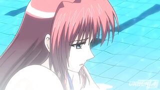 Hentai - Step Sister and Step Brother Almost Caught Fucking in the Pool - 4 image