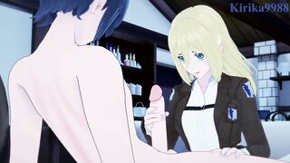 Mikasa Ackerman and Krista Lenz (Historia Reiss) intense sex. - Shingeki no Kyojin Hentai - 6 image