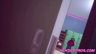 Horny girl gets fucked in the gym locker by a big cocked bodybuilder - Uncensored Cartoon - 2 image