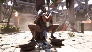 A statue is fucking Lara Croft while 1,000 viewers are watching. - 10 image