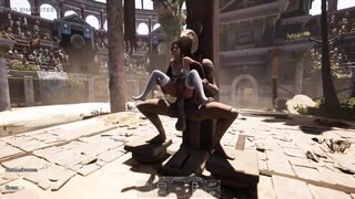 A statue is fucking Lara Croft while 1,000 viewers are watching. - 7 image